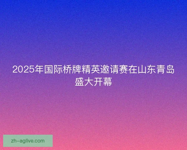 2025年国际桥牌精英邀请赛在山东青岛盛大开幕 2025年国际桥牌精英邀请赛在山东青岛盛大开幕