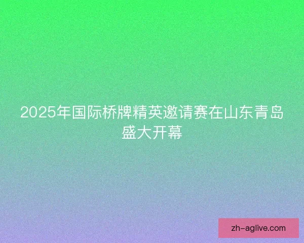 2025年国际桥牌精英邀请赛在山东青岛盛大开幕