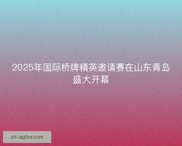 2025年国际桥牌精英邀请赛在山东青岛盛大开幕